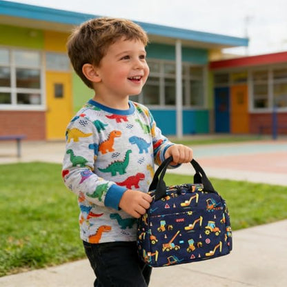 CAMTOP Boys Lunch Box Kids Insulated Lunch Bag Kids Cute Lunchbox for Boys Loncheras Para Niños - color: Truck