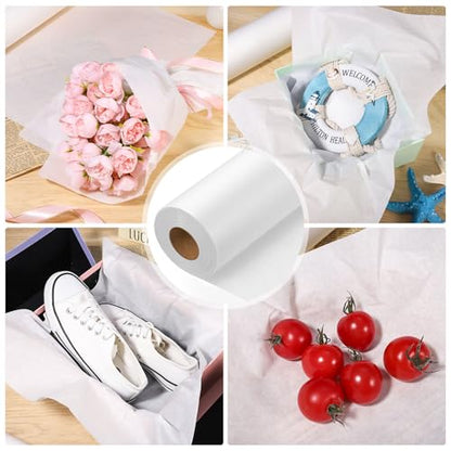 Tracing Paper Roll 17in x 75yd, White Trace Paper Pattern Paper Translucent Tracing Paper for Sewing, Drawing, Sketching, Gift Wrapping - size: 17in x 75yd