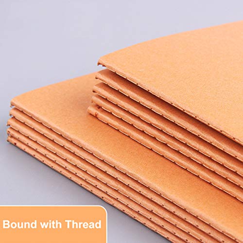 Large Dot Grid Notebook Journals Bulk with Thick Dotted Grid Paper, 60 Pages, 8.5x11 inch, Composition Diary Subject Notebooks Planner for Travelers Students Office, Kraft Journal Set, 12 Pack - style: Dot Grid