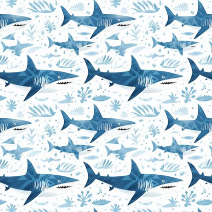 RICCO BELLO Wide Ruled Hardcover Diary Journal, Blue Shark | For Kids, Tweens, Bookmark, Band Closure, Storage Pocket, 5.7 x 8.4 Inches, 192 Pages - color: Blue Shark