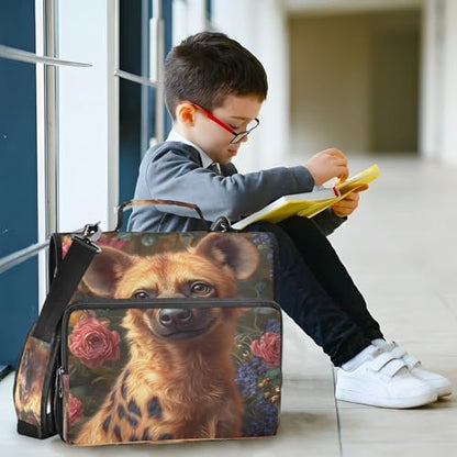 3 Ring Zipper Binder Cartoon Dog Binders Bag with Shoulder Strap 500 Sheets Paper Organizer Trapper Keeper Documents Storage File Folder for School Office - color: A936