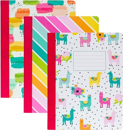 Pukka Pad, Carpe Diem Composition Notebooks - 48 Pack of Journals Featuring 140 Pages of College Ruled 80GSM Paper with Sturdy Cover Stock - 9.75 x 7.5in - Color Wash - color: Color Wash, size: 48 Pack