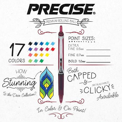 PILOT Precise V5 RT Refillable & Retractable Liquid Ink Rolling Ball Pens, Extra Fine Point (0.5mm) Navy Ink, 12-Pack (13447) - color: Navy, size: 12 Count (Pack of 1)