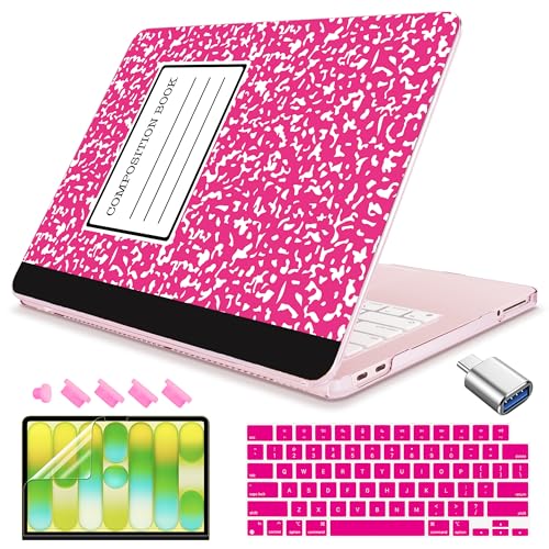 Teryeefi for MacBook Neo 13 inch Case 2026 A3404 (A18 Pro Chip), Plastic Hard Shell Pattern Case with Type C Adapter & Keyboard Cover & Screen Protector, Book Design - color: Book Design