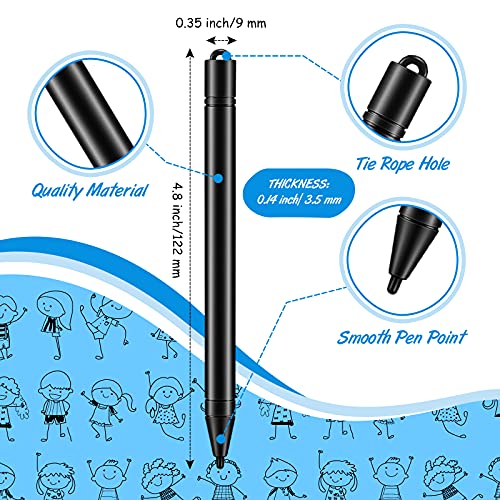 24 Pieces Replacement Stylus Pens LCD Board Pens for LCD Writing Tablet Drawing Pad Memo Message Boards Kids Adults, Black - color: Black