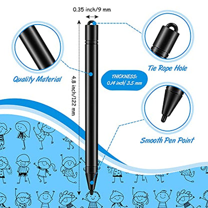 24 Pieces Replacement Stylus Pens LCD Board Pens for LCD Writing Tablet Drawing Pad Memo Message Boards Kids Adults, Black - color: Black