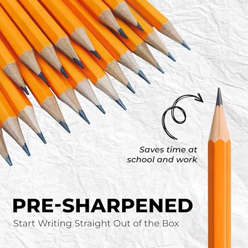 Pack of 1300, Pre Sharpened Pencils Bulk #2 HB Pencils, Yellow bulk Pencil for Classroom, Pre Sharpened Pencil #2 bulk