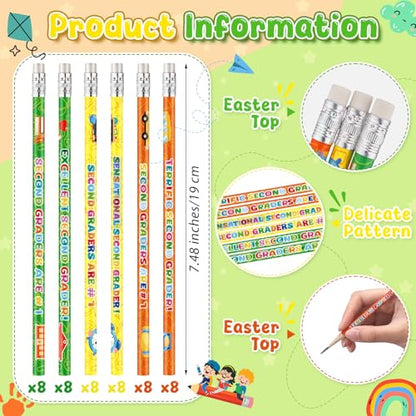 Tenceur Fifth Grade Pencils, 48 Pcs 5th Graders Pencils with Erasers, 3 Motivational, Welcome to Fifth Grade Student Gifts from Teacher, Classroom Rewards Back to School Supplies - color: 5th Graders
