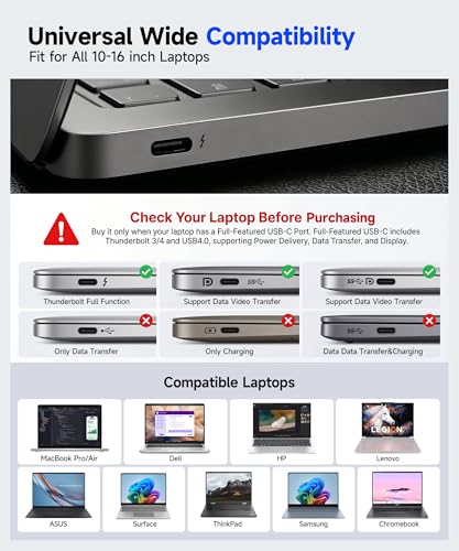 YICOSUN 6-in-1 USB C Laptop Docking Station Stand, 4K@60Hz HDMI, 100W PD, 5Gbps USB 3.0, 360° Swivel Adjustable Aluminum Laptop Stand for 10-15.6 Inch MacBook Pro Air Dell HP Lenovo Surface, Gray