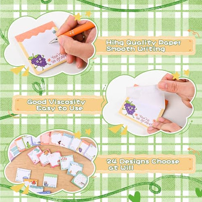 48 Pads Funny Sticky Notes for Work 3x3 Inches Positive Emotional Support Gift Funny Lined Memo Note Pads for Office Coworker Gifts Employee Appreciation Supplies. (Funny)