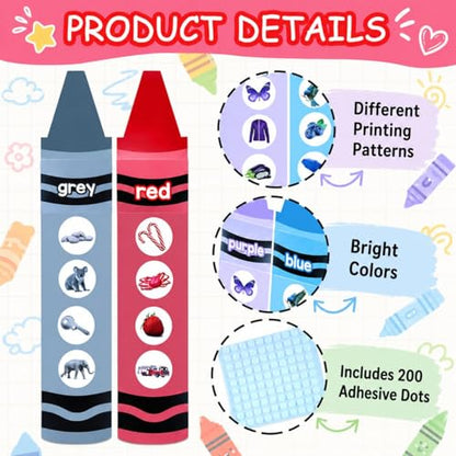 11 Sets Jumbo Size Crayon Bulletin Board 34.7 Inch Colour Recognition Poster Decoration Fruit Animals Plants Bulletin Board for Kindergarten Preschool Learning Classroom Chalkboard Decoration