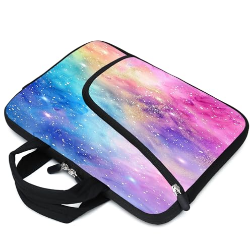 Laptop Sleeve - 11.6-12.2 inches Chromebook, Ultrabook & Tablet Case - Neoprene Handle Sleeve for Men & Women, Two Pockets (Starry Sky) - color: starry sky