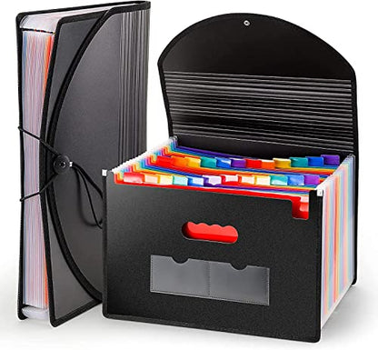 Large Accordion File Organizer, 24 Pockets Legal File Folder, Expanding File Folder for Legal/Letter/A4 Size Papers, Receipt, Bills, Important Documents - style: Upgraded - Legal/Letter/A4 Paper