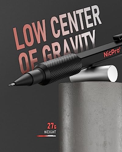 Nicpro 0.9 Metal Mechanical Pencil Set with Case, 3PCS Hevey Duty MP2000 Lead Pencil With 6 Tube HB Lead Refills 0.9mm, Erasers, Weatherproof Barrel for Outdoor Writing Drafting Drawing Sketching - size: 1 Count (Pack of 3)