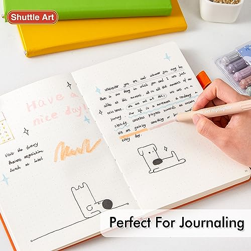 Shuttle Art Bible Highlighters and Pens No Bleed, 12 Dusty Colors Gel Highlighters No Bleed Through, Bible Journaling Supplies, Great for Journaling Highlighting and Studying - color: 12 Dusty Colors