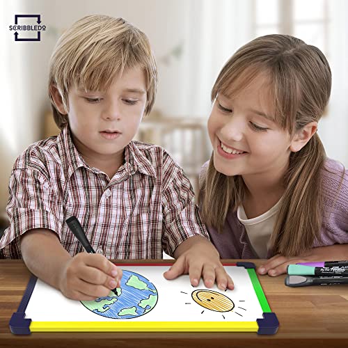5 Pack Small White Board Dry Erase Board for Kids Portable 9"x12" Drawing Magnetic Mini Whiteboard White Board for Students Teachers School Supplies Lapboard Small Dry Erase Board for Kids & Erasers - style: Set of 5 Boards & Erasers