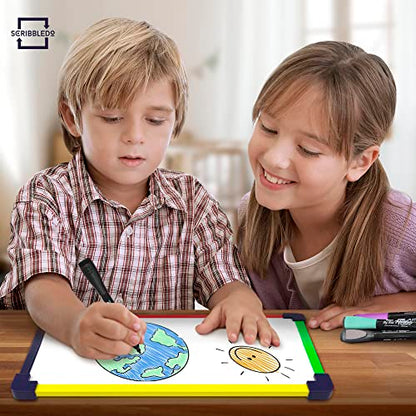 5 Pack Small White Board Dry Erase Board for Kids Portable 9"x12" Drawing Magnetic Mini Whiteboard White Board for Students Teachers School Supplies Lapboard Small Dry Erase Board for Kids & Erasers - style: Set of 5 Boards & Erasers