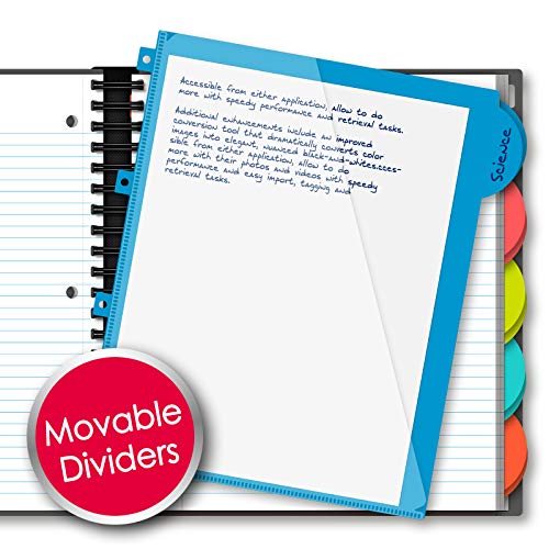 iScholar iQ+ Poly Cover 10 Subject Notebook, College Ruled, 11 x 8.5 Inch, 250 Sheets, Teal (58900-TL) (Pack of 6) - color: Teal, size: 10 Subject (Pack of 6), style: College Ruled