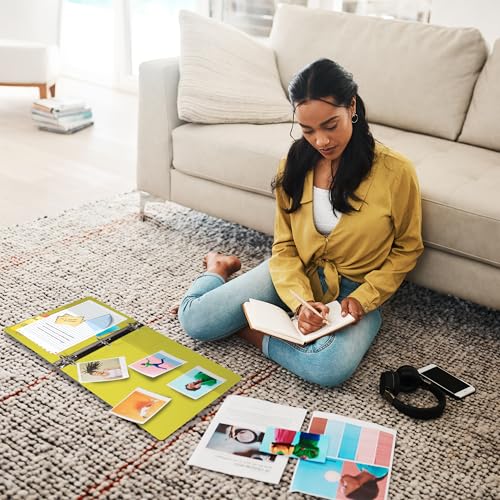 Samsill Durable 1.5 Inch Binder, D Ring Binder, Customizable Clear View Cover, Lemon Yellow, Holds 350 Pages - color: Yellow, size: 1.5 Inch