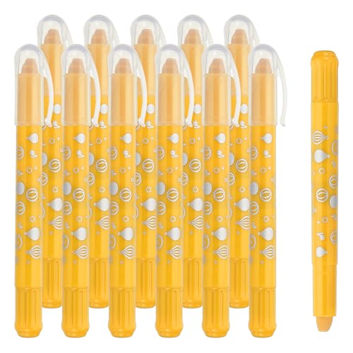 PATIKIL Watercolor Gel Crayon, 12Pcs Washable Twist Coloring Crayons Bulk Blendable for Coloring, Drawing, Painting, Gold Tone Crayon - color: Gold Tone