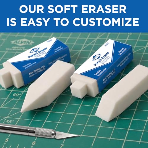 Alvin 1410AE 20/Box White Vinyl Pencil Erasers - size: 20 Pack