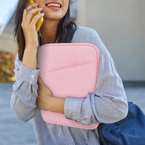 Dadanism 9-11 Inch Tablet Sleeve Bag Carrying Case, Flowers Pink | Fits iPad (A16) 11th Gen 11", iPad 10th Gen 10.9" Air 5/4, iPad Air M4/Pro 11", iPad 9/8/7th 10.2", Galaxy Tab A11+ Plus 11" - color: Flowers Pink, size: 9-11 inch