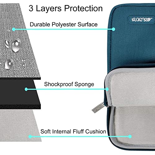 MOSISO Laptop Case 13.3 inch, 13-13.3 inch Laptop Sleeve Compatible with MacBook Air/Pro 13/Pro 14 M5 M4 M3 M2 M1, HP Dell ASUS Lenovo,Polyester Vertical Computer Sleeve Bag with Pocket, Deep Teal - color: Deep Teal, size: 13.3 inch