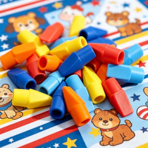 Pencil Eraser Caps Top Erasers 300 Pack Pencil Erasers Toppers Rewards Gifts for Back to School Home Classroom Office Teacher Graduation Party Art Drawing Supplies