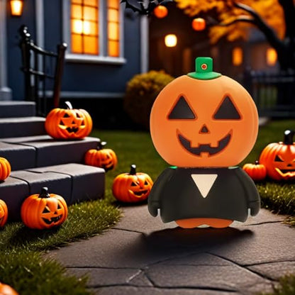 64GB USB 2.0 Flash Drive Cartoon Novelty Halloween Pumpkin Man Memory Stick Silicone Rubber Pendrive - color: Pumpkin man, size: 64GB 2.0