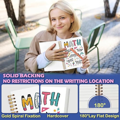 JUDFNCDE Funny Math Teacher Spiral Notebook 5.5 x 8.3 for Work Study, Teacher Thank You Appreciation Gifts, Math Lover Gifts Hardcover Notebook Journal for Women - color: Math -