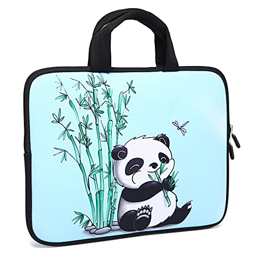 11" 11.6" 12" 12.1" 12.5" inch Laptop Carrying Bag Chromebook Case Notebook Ultrabook Bag Tablet Cover Neoprene Sleeve Fit Apple MacBook Air Samsung Google Acer HP DELL Lenovo Asus(Panda & Bamboo) - color: Panda & Bamboo