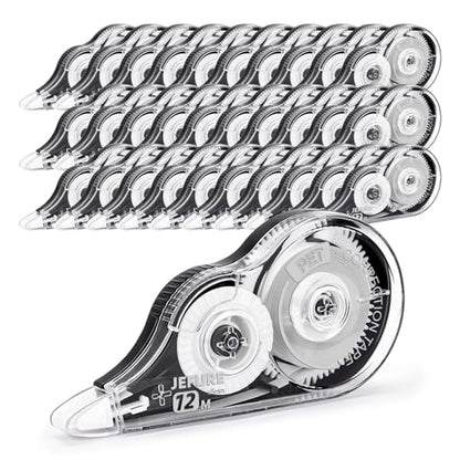 30 Pcs Correction Tape, 39.37 Ft White Wrong Out Tear-Resistant Bulk, Instant Corrections Easy to Use Applicator for School, Office, Note Taking, Journal (Tape Width 0.2 in，Clear) - size: 1 Count (Pack of 30)