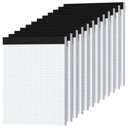 Ciphyfee Graph Paper 8.5 X 11, 12 Pack, 4x4 Quad Ruled, Grid Paper Pad 8-1/2" X 11", Grid Pad 8.5 X 11.75, Engineering Notebook, Easy Tears Off, White 70 Gsm Graft Paper - style: 12 Pack