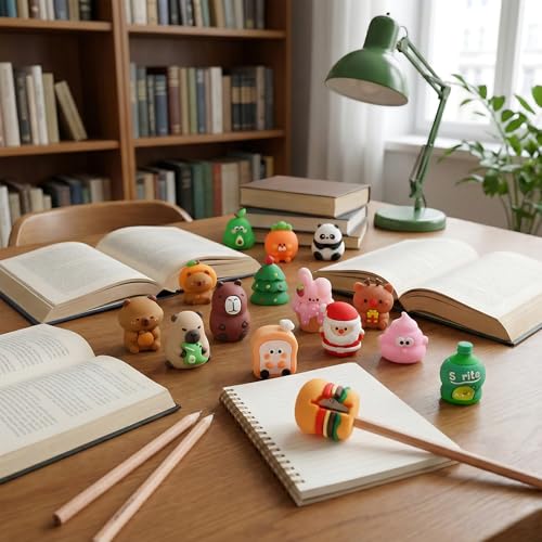 Cute Pencil Sharpeners for Kids, Cartoon Pencil Sharpener Manual, Handheld Pencils Sharpener, Colored Pencils Sharpeners Kawaii Stationary Gifts School Home Office Supplies