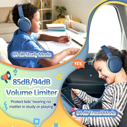 INFURTURE Kids Headphones USB C Over Ear with Active Noise-Canceling | HD Mic, Safe volume, Lightweight, Plug and Play, NO Charging Required Wired School Headphones for Teens for Travel/Classroom