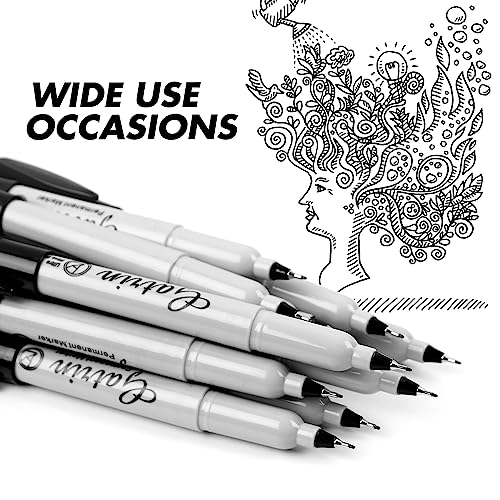 Ultra Fine Point Black Permanent Markers, 36 Pack Ultra Fine Point Black Permanent Marker set, Works on paper, Plastic, Stone, Glass, Metal