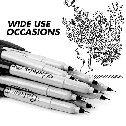 Ultra Fine Point Black Permanent Markers, 36 Pack Ultra Fine Point Black Permanent Marker set, Works on paper, Plastic, Stone, Glass, Metal