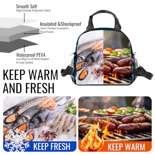 Game Lunch Bag Reusable Insulated Lunch Box Large Capacity Meal Tote for Kids Boys Girls Cooler Bag Waterproof Adjustable Shoulder Strap Gamer Lunch Tote for Work School Picnic Travel Hiking - color: Game04