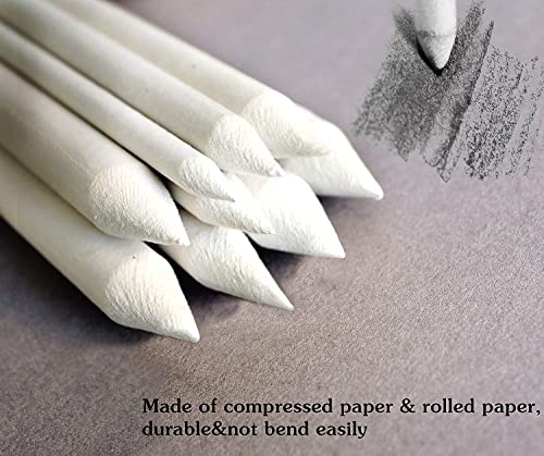 43 PCS Blending Stumps and Tortillions Paper Art Blenders Sketch Drawing | Sketch Wipe Scrapers,Rub Sponge,Kneaded Eraser,Sandpaper Sharpeners,Pencil Extension,Replacement Heads ,Washable Reusable - size: 1 Count (Pack of 43)
