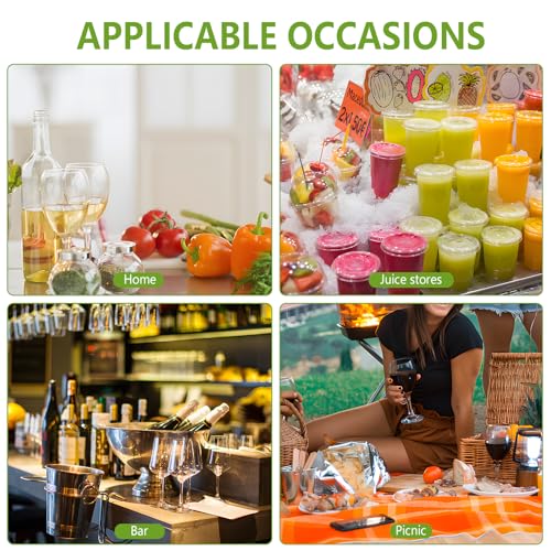 zmybcpack 12 Pack 500 Ml PP Heat-Resistant Plastic Juice Bottles With Caps-Plastic Smoothie Bottles-Reusable Bulk Beverage Containers with Lids For Juice, Beverage(Dishwasher Safe) | Heat-Resistant Plastic Smoothie Bottles with lids, Reusable Drink Contai