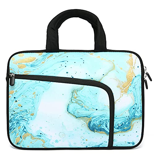 14 15 15.4 15.6 inch Laptop Handle Bag Computer Protect Case Holder Notebook Sleeve Neoprene Cover Soft Carrying Case with Extra Pockets for Dell Lenovo Toshiba HP Chromebook ASUS Acer(Vast Ocean) - color: Vast Ocean, size: For 14" 15-15.6 Inch