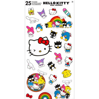 Hello Kitty Reusable Water Bottle - Bundle with Plastic Water Bottle with Spout for Home, School, Sports Plus Sticker, More