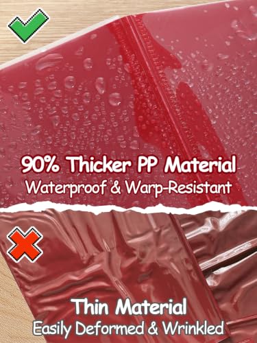 Apipi 24 Pcs Take Home Folders with Pockets for Elementary Students, Red | Durable Kindergarten Parent-Teacher Communication Plastic Folders, Back to School Teacher Supplies for Classroom - color: Red