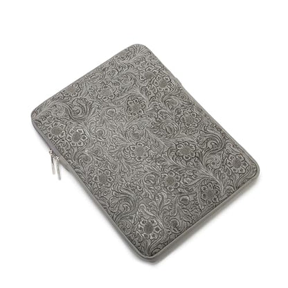 Kinmac 360° Protective Vertical Laptop Sleeve Case Cover Bag (Paisley Grey PU, 12.5 inch-13.3 inch) - color: Paisley Grey PU, size: 12.5 inch-13.3 inch