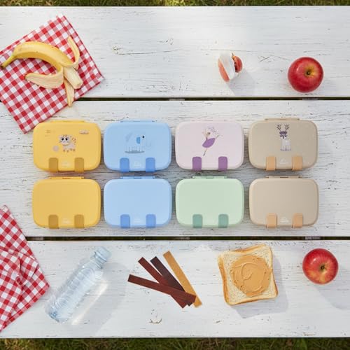 Kids Bento Explorer Lunch Box, 3 No-Mix Compartments, Microwave & Dishwasher Safe, Lightweight with Removable Tray, for Daycare, Preschool, School (Dark Brown Toffee) - color: Dark Brown Toffee