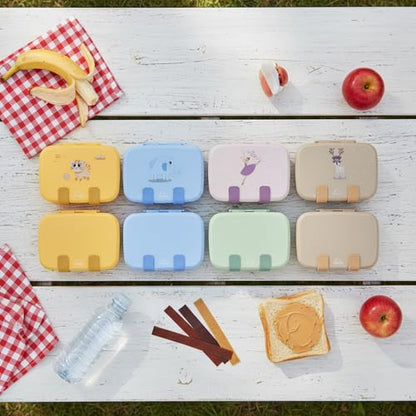 Kids Bento Explorer Lunch Box, 3 No-Mix Compartments, Microwave & Dishwasher Safe, Lightweight with Removable Tray, for Daycare, Preschool, School (Dark Brown Toffee) - color: Dark Brown Toffee