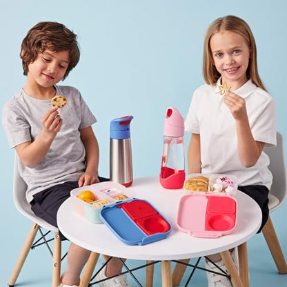 b.box Mini Lunch Box Kids | 4.25 Cup Leak Proof Bento Box for Kids Ages 3+ | 3 Compartment Snack Containers, School Lunch Container, Dishwasher Safe, BPA-Free, PFAS-Free - Lemon Sherbet - color: Lemon Sherbet, size: 1-pack