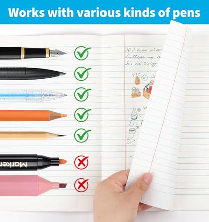 12 Pack Composition Notebook Journals Bulk, 7-1/2" x 9-3/4", Wide Ruled Paper, 30 Sheets/60 Pages, Kraft Cover with Rainbow Spines, 12 Colors School Lined Notebook Journal for Work Study Note Taking - style: Composition Paper-12pack