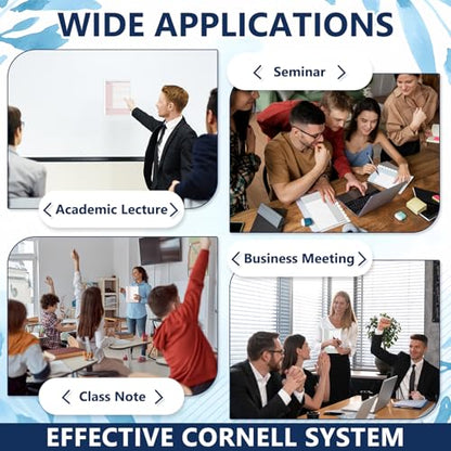 200 Sheet 11-Disc Cornell Notes Loose Leaf Paper 8.5×11 Inch for Discbound Planner Letter Size College Ruled Cornell Note Notebook 9/32" Spacing Note-Taking System Filler Paper for School Office 80gsm - size: Letter Size-11-Disc
