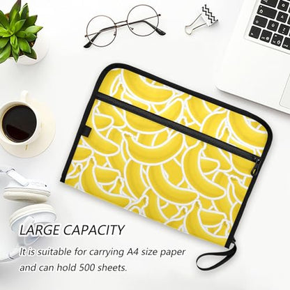 Group of Banana File Folders,Plastic Folders with 13 Pockets,Expandable File Folder for Documents School Students Office,Aesthetic Folder with Labels A4 Letter Size - color: Multi 17
